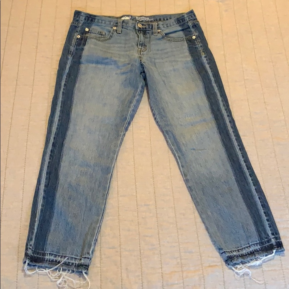 Striped cropped jeans